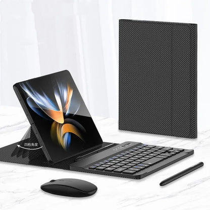 Wireless Keyboard & Folding Leather Case